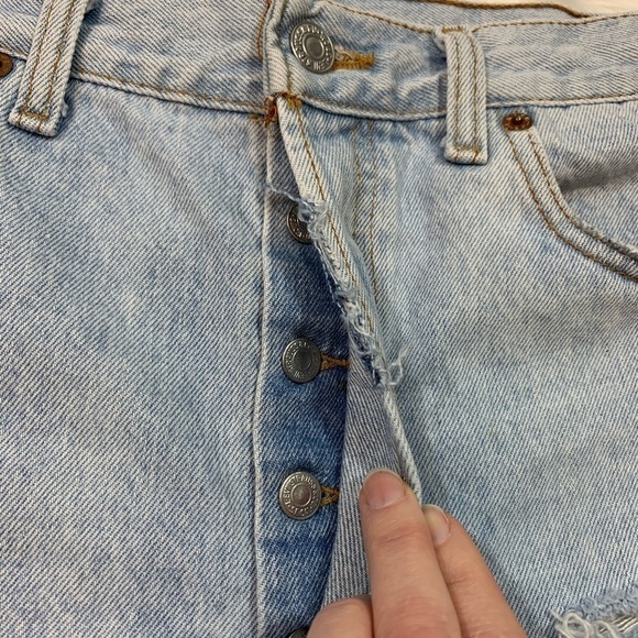 Vintage Distressed High Waisted 501 Button Fly - Picture 5 of 8